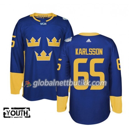 Sverige Hockeydrakt Erik Karlsson 65 World Cup i ishockey 2016 Purple Premier - Barn